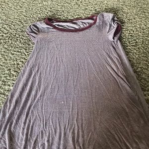 Red and White Striped Dress